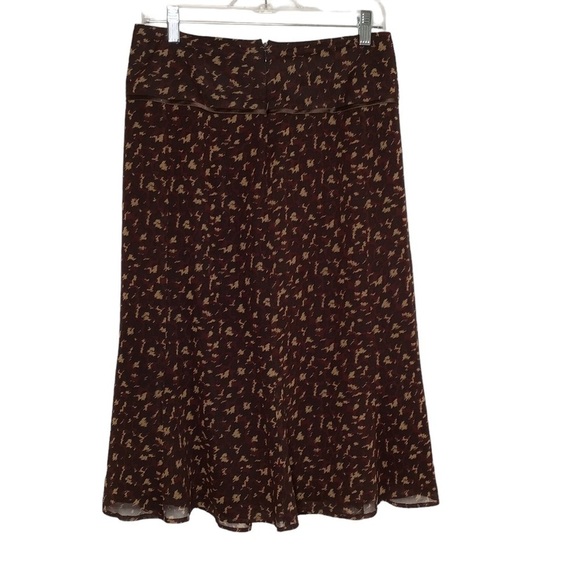Pendleton Skirt Sz 6 Red Floral Silk Midi Burgandy EUC - Picture 1 of 8